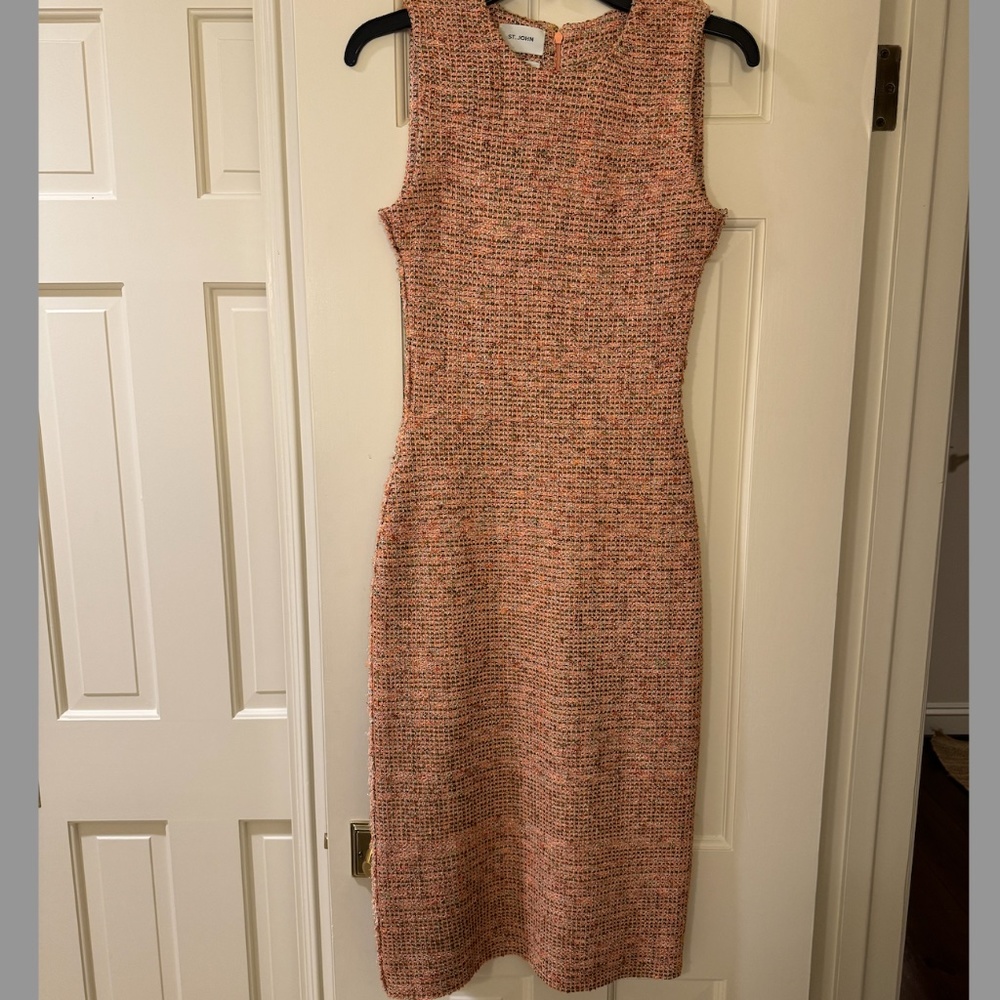 St. John tweed midi dress